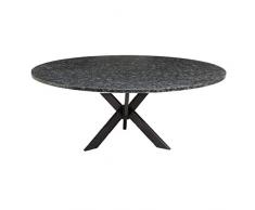 Studio 20 Havana Gartentisch rund ø 160 cm Granittisch Granitplatte Stahl Tischplatte Black Diamond satiniert