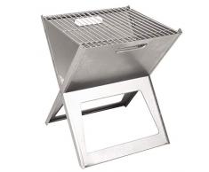 Kleiner Klappbarer Edelstahlgrill Holzkohlegrill Klappgrill Tischgrill Koffergrill Kohlegrill Feuerschale Feuerkorb Lagerfeuer Camping Zelten Festival Party Garten Outdoor Standgrill Edelstahl Grill