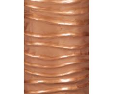 Sitzhocker, ROMANTEAKA, recyceltes Teakholz mit Kupfer, Natur und kupferfarbig,