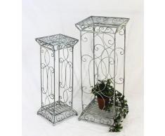 Blumensäule Romance 2er Set 20304 Eckig 63cm und 77cm Blumenhocker Blumenständer