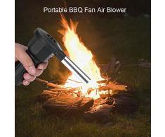 Grillgebläse, tragbarer batteriebetriebener Grillventilator Luftgebläse für Camping im Freien Picknick Holzkohlegrill Grillgeräte für den Außenbereich Grillkübel