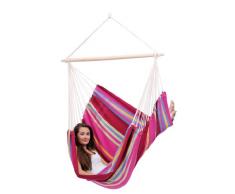 AMAZONAS Großer Hängesessel handgefertigt in Brasilien Brasil Grenadine mit Querstab aus FSC Buchenholz 110 cm bis 150 kg buntgestreift