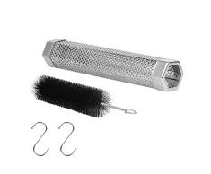 Yuema Pellet-Räucherröhre,12 Zoll aus Edelstahl, BBQ Holzpellet Tube Smoker für kalte/heiße Terrarien, tragbarer Grill Smoke Generator funktioniert mit Elektro-Gaskohlegrill Smoker