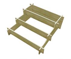 vidaXL Holz Imprägniert Hochbeet Pflanzbeet Blumenbeet Gemüsebeet Pflanztreppe