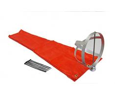 Flughafen Windsack Corporation 20,3 x 91,4 cm orange Windsack und 20,3 cm Aluminium Rahmen Combo USA Made