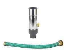 Regenwassersammler für Fallrohre Kunststoff 50 mm, Wassersammler Zink DN 50 mit kompletten Anschlußset