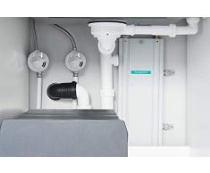 hansgrohe Küchenarmatur mit Schlauchbox (Wasserhahn Küche 360° schwenkbar, ausziehbare Brause mit 2 Strahlarten und sBox, hoher Komfort-Auslauf 180mm, Standardanschlüsse) Edelstahl Finish