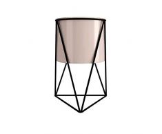 Mackur Blumentopf Regal, Vase,Pflanzgefäße, Balkon, Inneneinrichtungen,Dreieck,(Weiß)