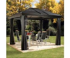 Aluminium Pavillon Überdachung Gazebo Cambridge 10x12 // 360x297 cm (BxH) // Sommer-Pavillon und Gartenlaube mit Hard-Top Dach von Sojag