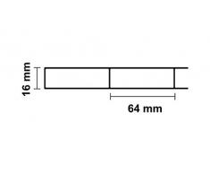 ACRYLSHOP24 Terrassendach Terrassenüberdachung Carport Komplettset Acrylglas 16/64 Farblos Stegplatten Tiefe:2000mm|Breite:2080mm - Mehrere Maße verfügbar
