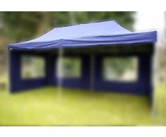 Nexos Pavillondach Ersatzdach Wechseldach für Profi Falt-Pavillon 3x6m - Dachplane 270g/m² PVC-Coating versiegelte Nähte wasserdicht – Farbe: blau