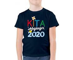 Einschulung und Schulanfang - Kita Abgänger Windrad 2020-128 (7/8 Jahre) - Dunkelblau - Shirt Kita abgänger 2019 - F130K - Kinder Tshirts und T-Shirt für Jungen