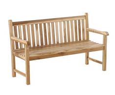 SAM 3-Sitzer Gartenbank Caracas, 150 cm, Teak-Holz, Massive Holzbank, ideal für den Balkon oder Garten