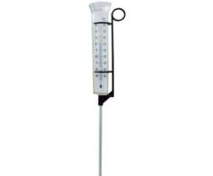 93200 Großer Kombi Regenmesser mit Garten - Thermometer Analog. Gartenthermometer und Niederschlagsmesser mit Metall Erdspieß