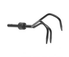 PowerTec Garden Gartenharke (Gartenhacke) 120 cm lang - Gartenrechen 3in1-Gartenwerkzeug-Set (Rechen, Harke (Hacke), Grubber)