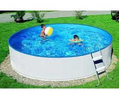 Mountfield AZURO Basic V5 Stahlwandpool Set, Ø 360 x 90 cm, Pool, Innenfolie, Leiter, mit Skimfilter Azuro 2000 Filteranlage