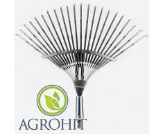 Laubrechen Zinken Metal Laubharke Rechen Rasenrechen Harke 30-47 cm 22 Zinken