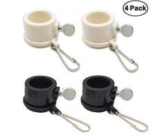 JEZOMONY Fahnenmast Befestigungsringe 1 Pol Durchmesser PVC Fahnenmast Rotierende Ringe Fahnenbefestigung Ringe 360 ° Anti Wrap Verschluss Hardware 4 Stück