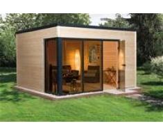 Weka Gartenhaus, Designhaus wekaLine 412 Größe 1, 45 mm, braun, 388x314x249 cm, 412.3830.00.00