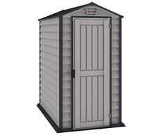 Duramax EverMore 4 x 6 Gerätehaus, feuerfest, wetterfest, mit Kunststoffboden, stabile Struktur und wartungsfreiem Vinylschuppen