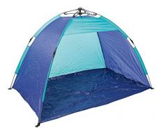 Idena 40065 - Automatic Strandzelt mit UV Schutz 40+, ca. 1,9 x 1 x 1,1 m, leicht und kompakt für den Transport, ideal für Strand, Freibad, Garten und im Urlaub