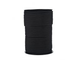 VGEBY1 100m Paracord Rolle Seil, 4mm Flechtleine 9 Strang Fallschirm Schnur aus Polypropylen und Polyester für Camping Outdoor Klettern Survival Schnur(Schwarz)