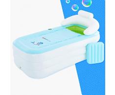 Tragbarer Badewannen Aufblasbare Erwachsene Badewanne Große Badewannen for Erwachsene Aufblasbarer Tub Hot Ice Bad Außen Fun Tub Home Spa Tub Plastic Weiß Farbe 160x84x48cm ( Color : Tub+manual pump )