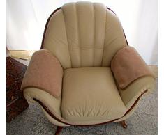 Sesselschoner 3 Teilig, Sesselauflage Überwurf, Lama Alpakawolle 50x200, 40x60-2St