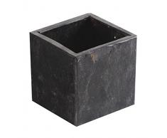 Übertopf Blumentopf Pflanzentopf Pflanzkübel Vase aus Schiefer Naturstein, sehr Massiv, in unterschiedlichen Größen erhältlich (BTH10x10x10 cm)