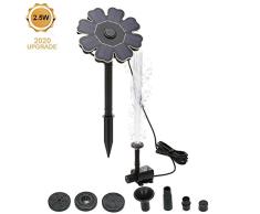 Renoble Solar-Springbrunnenpumpe, 2,5 W, wasserdichtes Solarpanel mit Tauchpumpe, solarbetriebenes Brunnen-Set, für Vogeltränke, Gartenbrunnen, kleine Teiche, Wasserzirkulation, kühl B