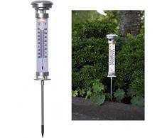 netproshop LED Solar Thermometer und Licht mit Erdspieß Outdoor