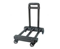 Haushaltssack-LKW Gartenwerkzeugwagen Einkaufswagen-Zugwagen Aluminiumlegierungslastwagen Universalradgepäckwagen, Lager Über 55kg Laufkatzen (Color : Black, Size : 50 * 28 * 94.5cm)