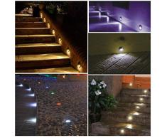 FVTLED LED Einbaustrahler aussen 0.6W Ø26mm IP65 DC12V Treppen Bodeneinbauleuchten Aussen Wasserdicht Einbaustrahler Terrasse (Warm Weiß, 6er-set)