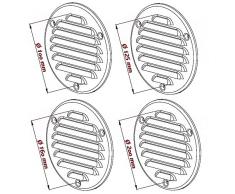 MKK - 18529-039 - Lüftungsgitter Wandgitter Abschluss Metallgitter Abluft Zufluft Insektenschutz verschließbar Ø 200 mm weiß