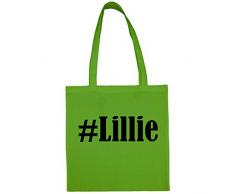 Tasche#LillieGröße38x42FarbeGrünDruckSchwarz