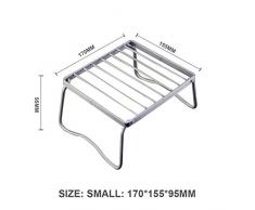Z-NING Mini Family Party Barbecue Grill Outdoor Edelstahl Tragbar Klappgrill Grill Gartenregal Leichte Küchengeräte, 170X155X95mm