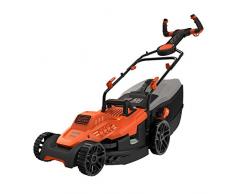 Black+Decker Elektro-Rasenmäher mit EasySteer Lenkgriff (1.600W, 38cm Schnittbreite, 6-fach Höhenverstellung, 45l Grasfangbehälter, ideal für mittlere Gärten) BEMW471ES