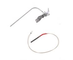 Dreld RTD Hochtemperatur-Fleisch-Grill Wasserdicht Sonde Sensor & Grill Hot Rod Zündelement Kit, Ersatzteil passend für alle Traeger Holzpellet Grills und Pellet Smoker (2 Stück)