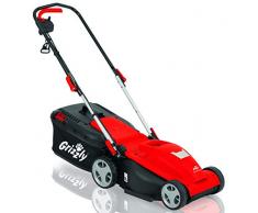 Grizzly Elektro Rasenmäher ERM 1434, 1400 Watt Turbo Power Motor, Platzsparende Stow-Funktion, Kantennahes Mähen