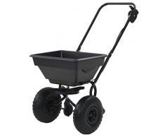 Festnight- Handstreuwagen Salzstreuer Gartenstreuer Düngerstreuer 15 L Streuer PVC und Stahlrahmen 92 x 46 x 70 cm
