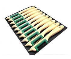 Solingen 10 Sparschäler für Rechts- und Linkshänder Spargelschäler Obstschäler Kunststoff Spargelmesser extra scharf Pendelschäler Gemüseschäler