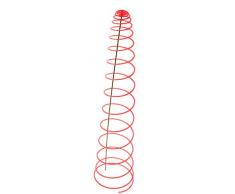 Garten Bronder e.K. 10136.2 SunSpiro - Sonnenspirale, Durchmesser 30 cm, Länge circa 180 cm inklusive Schwingstab 1,25 m und Stecksystem Elvira, Made in Germany, rot