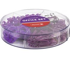Brunnen 102064760 Büro-Set Colour Code (220-teiliges Set in praktischer Aufbewahrungsbox) violett /purple