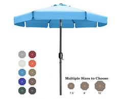 ABCCANOPY Sonnenschirm im Freien Wasserabweisende Bespannung -Gartenschirm Marktschirm,Türkis