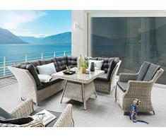 Destiny Loungegruppe Palma Luna Vintage Weiß Lounge Sitzgruppe Dininglounge