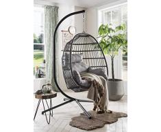 Destiny Coco Relax Hängesessel Polyrattan Hängekorb Hängestuhl