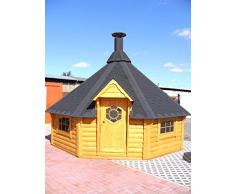 JUNIT GKF16501 16,5 m2 Grillkota, Fichte für ca. 16 Personen