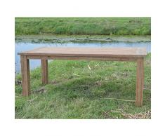 Maison ESTO Esstisch Rustic Gartentisch Esszimmertisch Dinnertisch Garten Teakholz massiv (220 x 100 cm)
