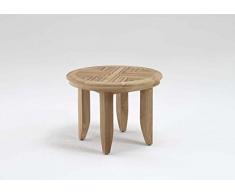 Teaktisch Mallorca rund Holz Beistelltisch Teakholz 60 cm Garten Beistelltisch Holztisch Teaktisch Teakholztisch Tisch Teakholz Teak
