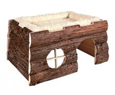 Trixie 6208 Natural Living Haus Tilde, mit Kuschelbett, 39 × 22 × 29 cm